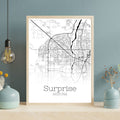 Surprise Arizona City Map Poster - GroovyGrove