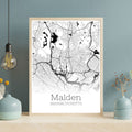 Malden Massachusetts City Map Poster - GroovyGrove