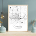 Greeley Colorado City Map Poster - GroovyGrove