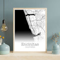 Encinitas California City Map Poster - GroovyGrove