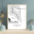 Layton Utah City Map Poster - GroovyGrove