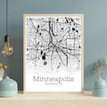 Minneapolis Minnesota City Map Poster - GroovyGrove