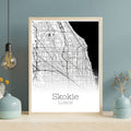 Skokie Illinois City Map Poster - GroovyGrove