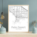 Palm Desert California City Map Poster - GroovyGrove