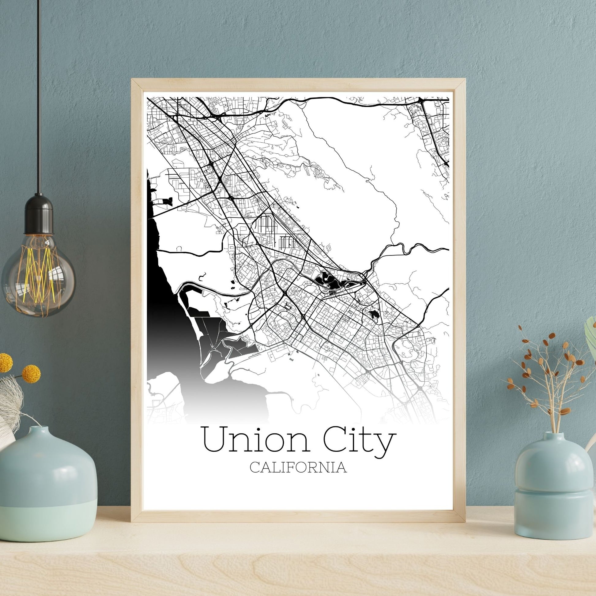 Union City California Map Poster - GroovyGrove