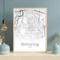 Kettering Ohio City Map Poster - GroovyGrove