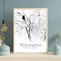 Wilmington North Carolina City Map Poster - GroovyGrove