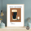 Irish Car Bomb Retro Cocktail Poster - GroovyGrove