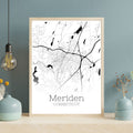 Meriden Connecticut City Map Poster - GroovyGrove