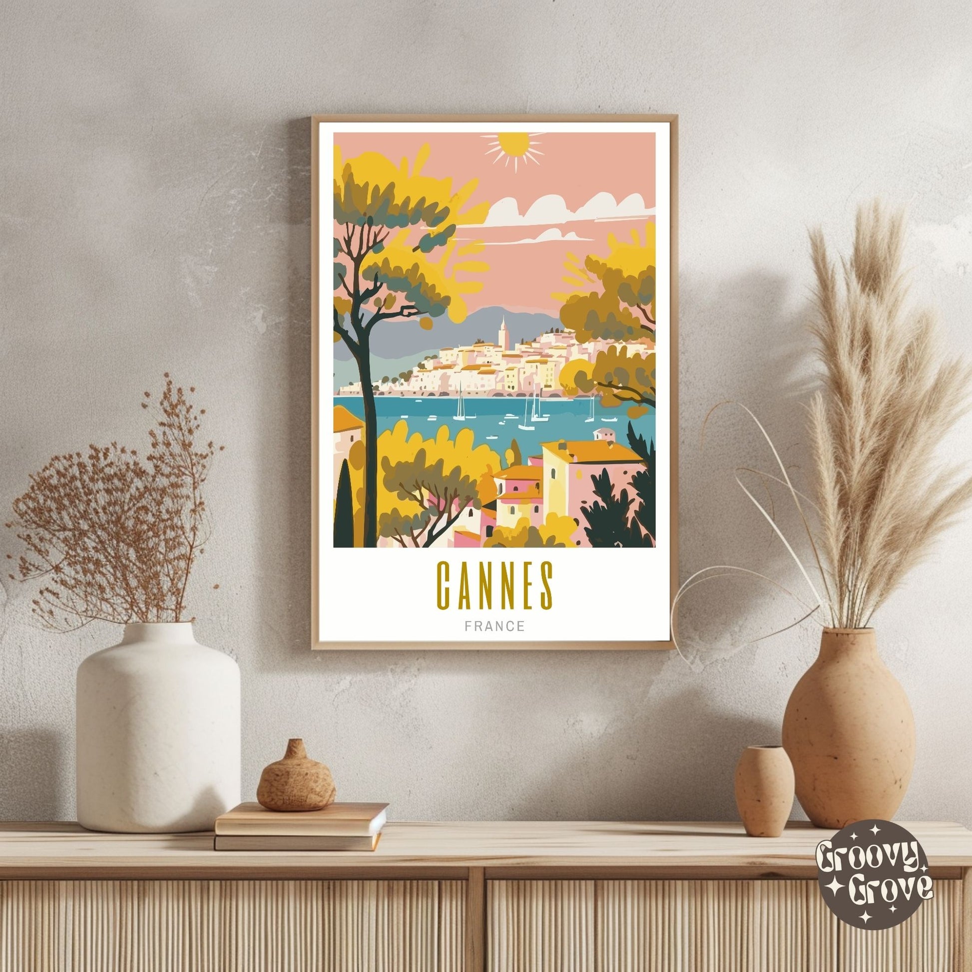 Cannes France Poster - GroovyGrove