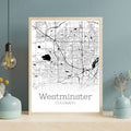 Westminster Colorado City Map Poster - GroovyGrove