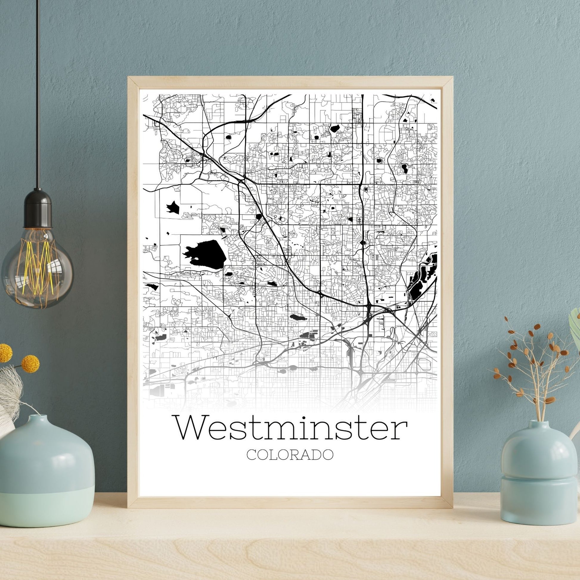 Westminster Colorado City Map Poster - GroovyGrove