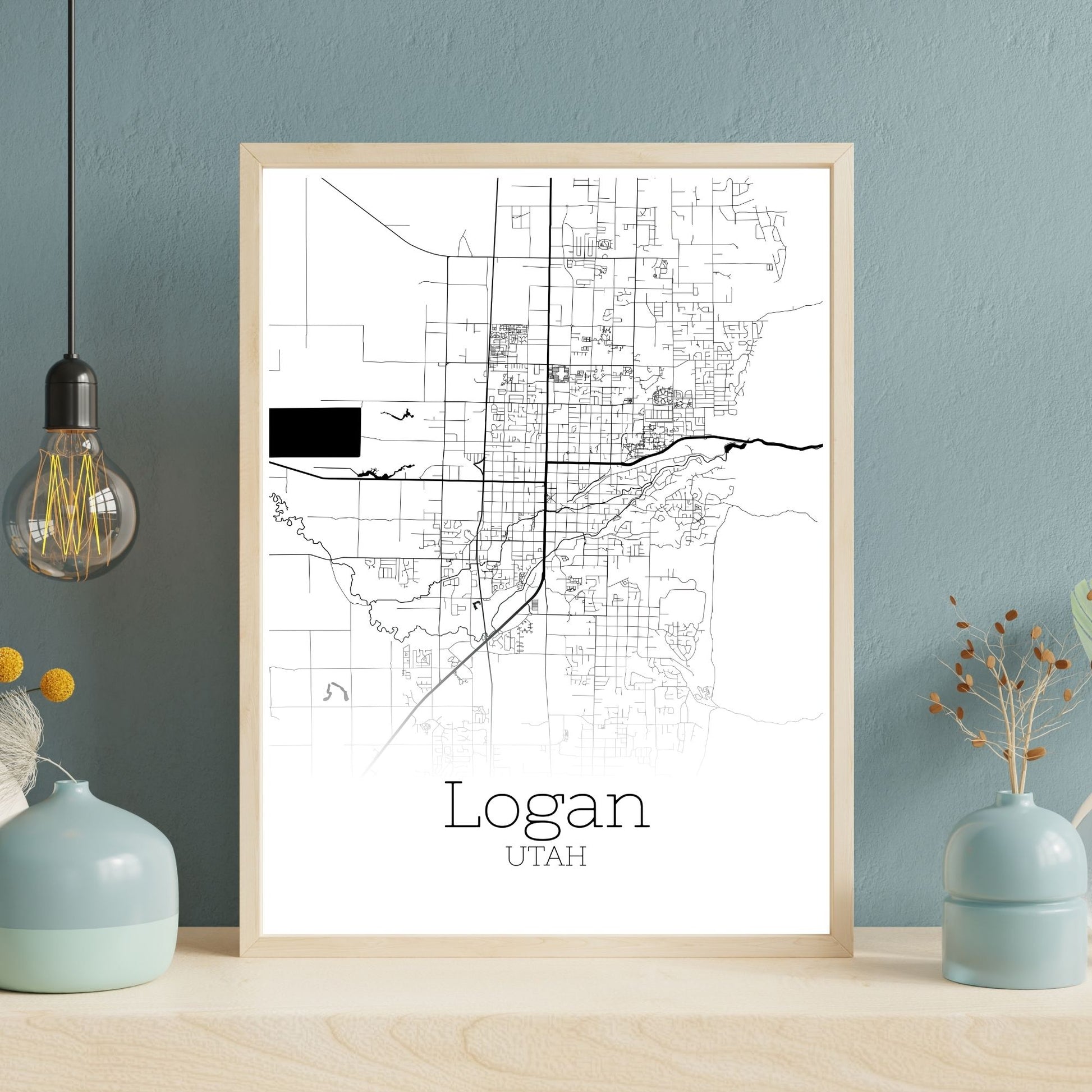 Logan Utah City Map Poster - GroovyGrove