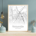 Victorville California City Map Poster - GroovyGrove