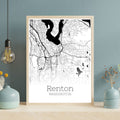 Renton Washington City Map Poster - GroovyGrove