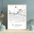 St. Peters Missouri City Map Poster - GroovyGrove