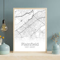 Plainfield New Jersey City Map Poster - GroovyGrove