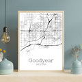 Goodyear Arizona City Map Poster - GroovyGrove