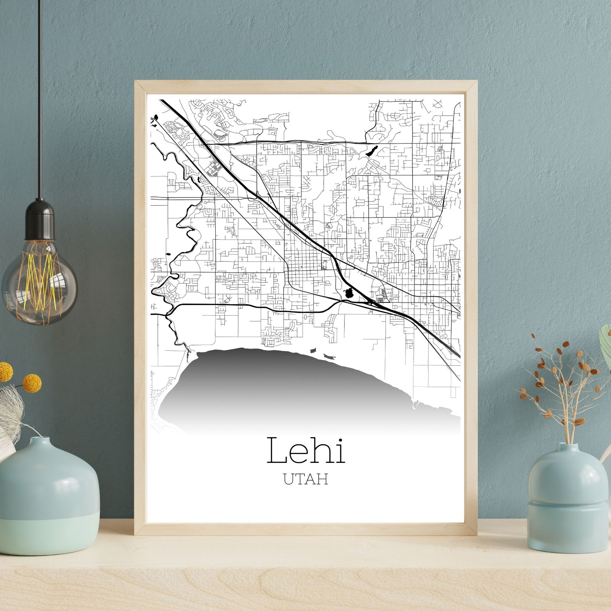 Lehi Utah City Map Poster - GroovyGrove