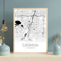 Littleton Colorado City Map Poster - GroovyGrove