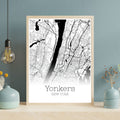 Yonkers New York City Map Poster - GroovyGrove