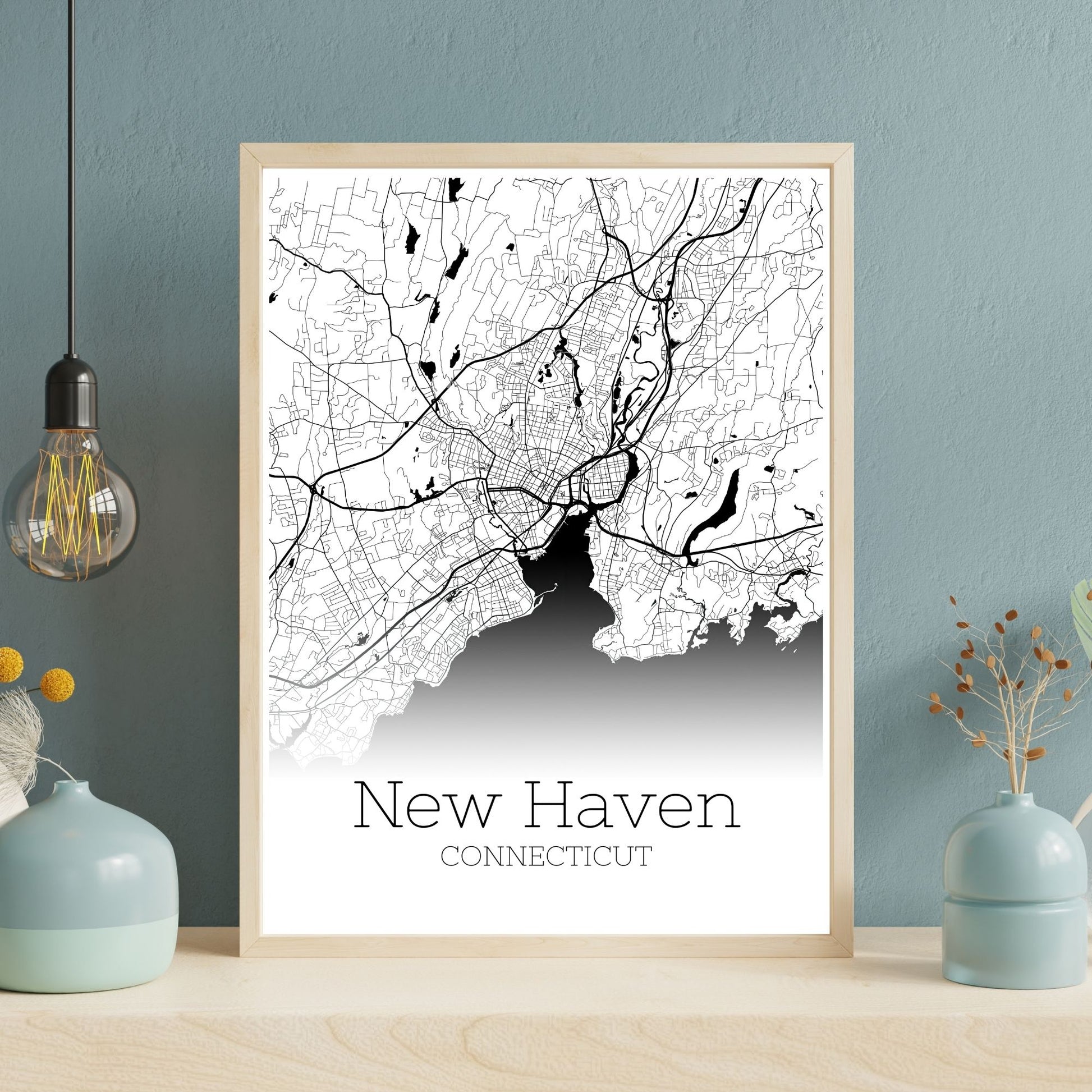 New Haven Connecticut City Map Poster - GroovyGrove