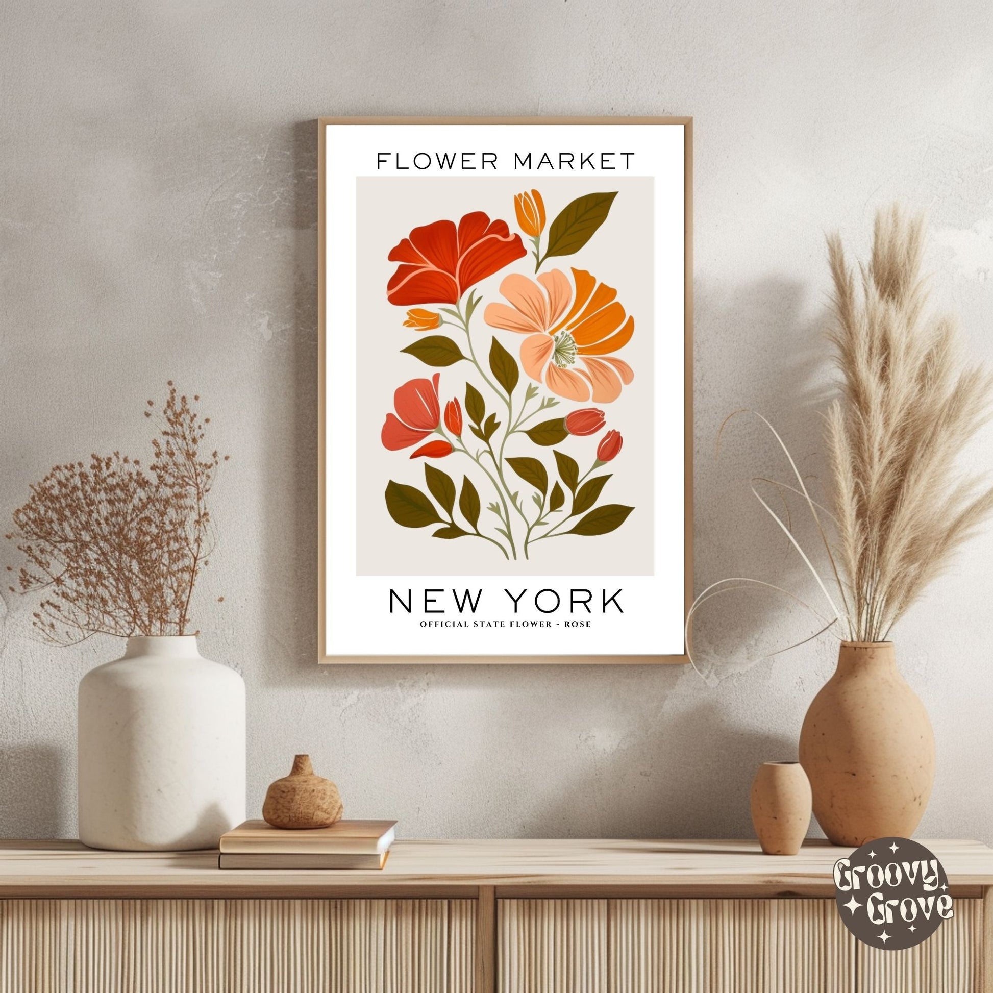 New York Flower Market Poster - GroovyGrove