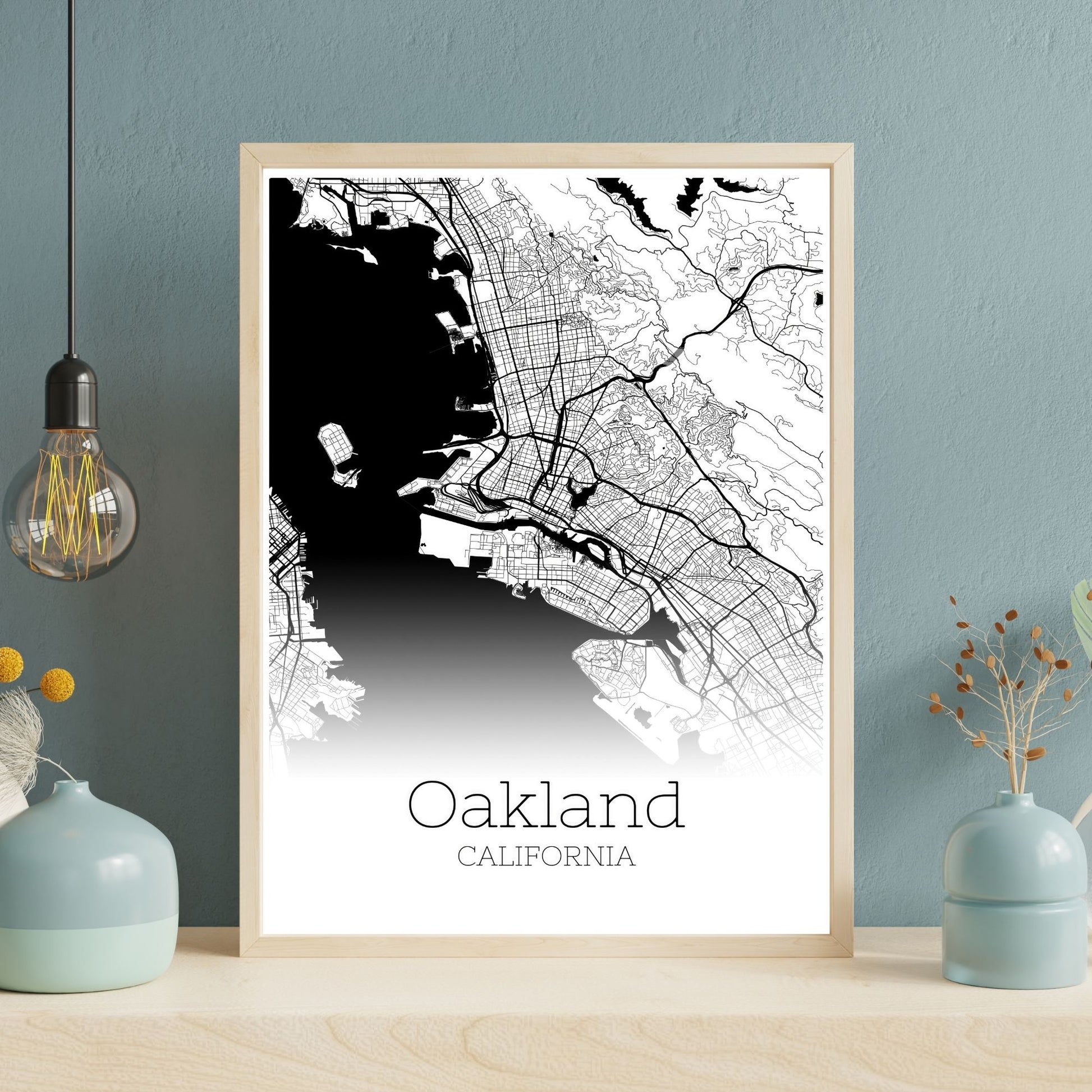 Oakland California City Map Poster - GroovyGrove