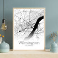 Wilmington Delaware City Map Poster - GroovyGrove