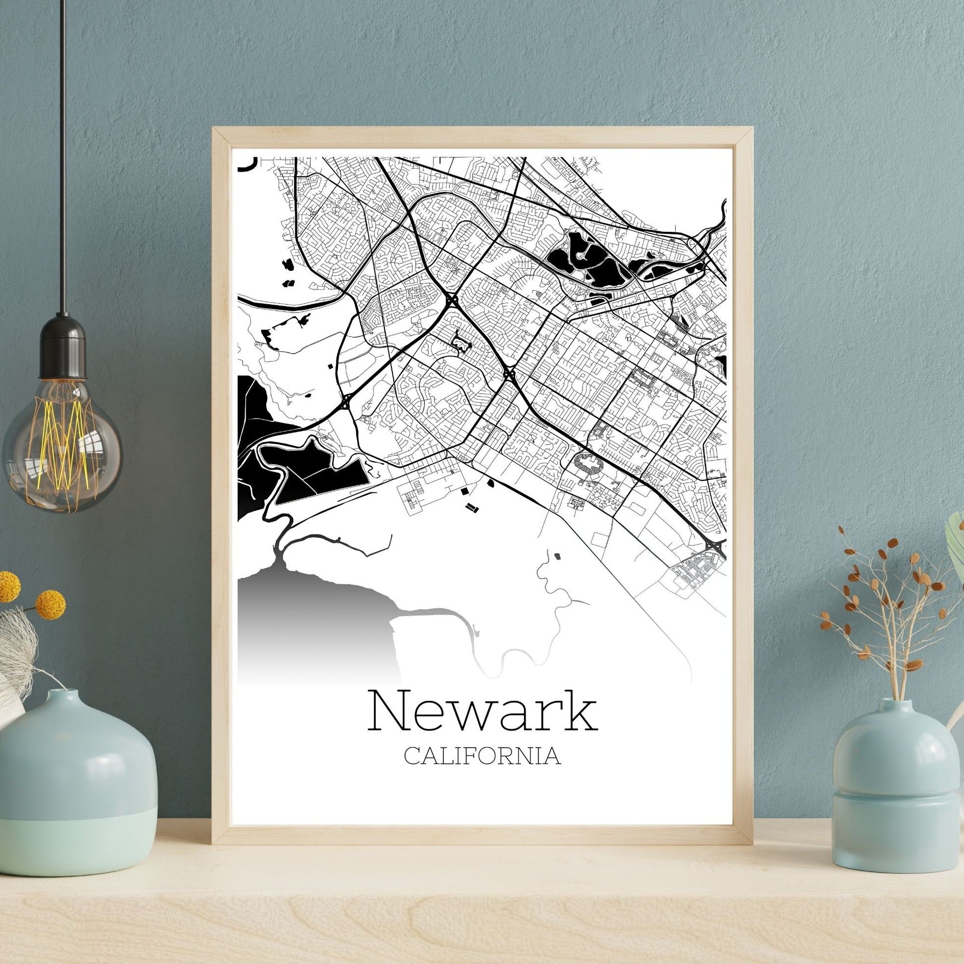 Newark California City Map Poster - GroovyGrove