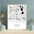 Edina Minnesota City Map Poster - GroovyGrove