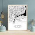 Detroit Michigan City Map Poster - GroovyGrove