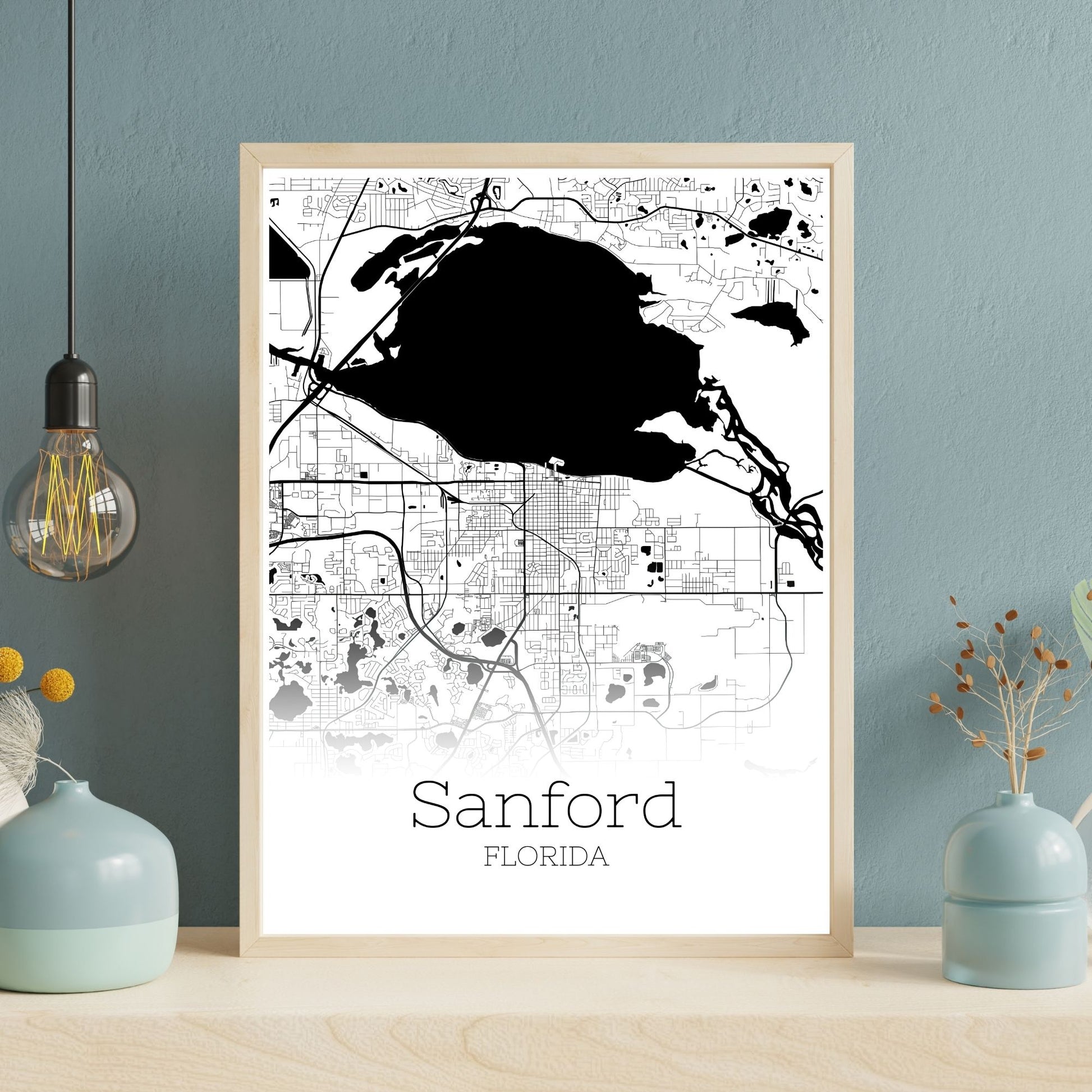 Sanford Florida City Map Poster - GroovyGrove