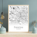 Palatine Illinois City Map Poster - GroovyGrove