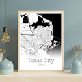 Texas City Texas Map Poster - GroovyGrove