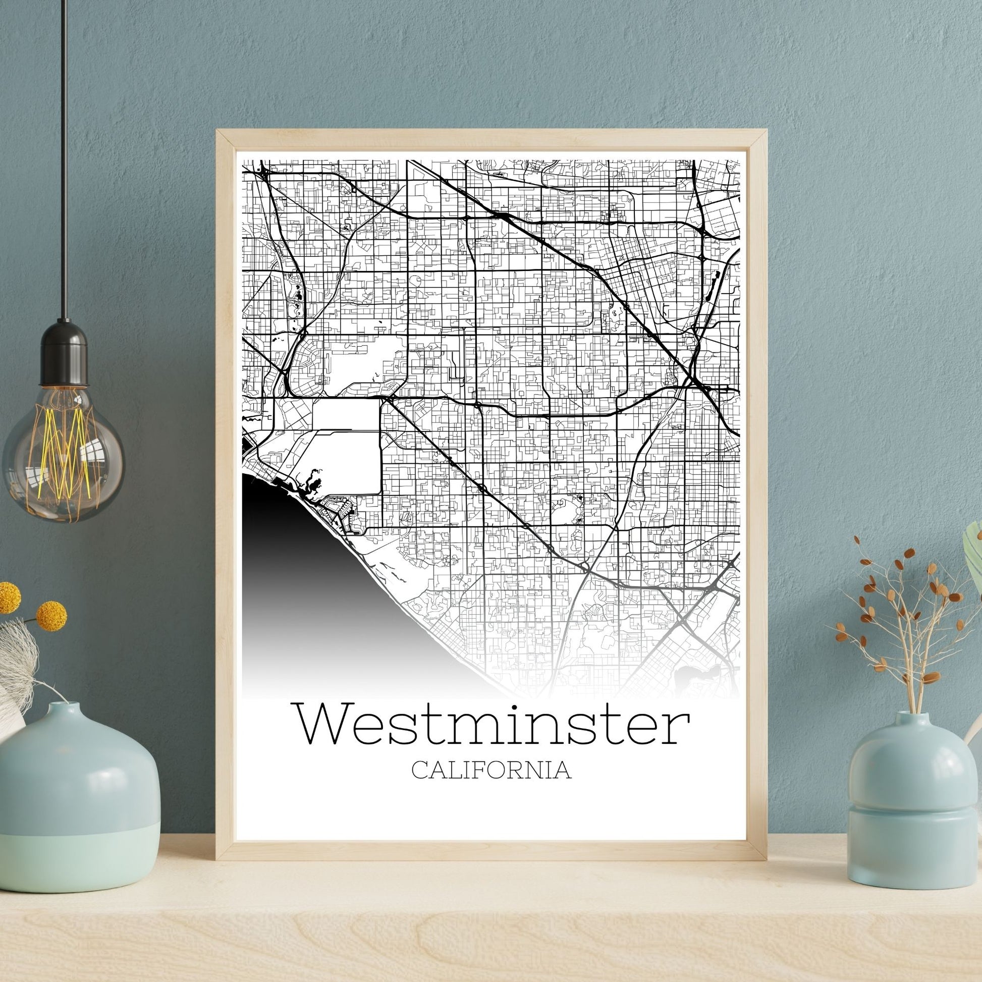 Westminster California City Map Poster - GroovyGrove