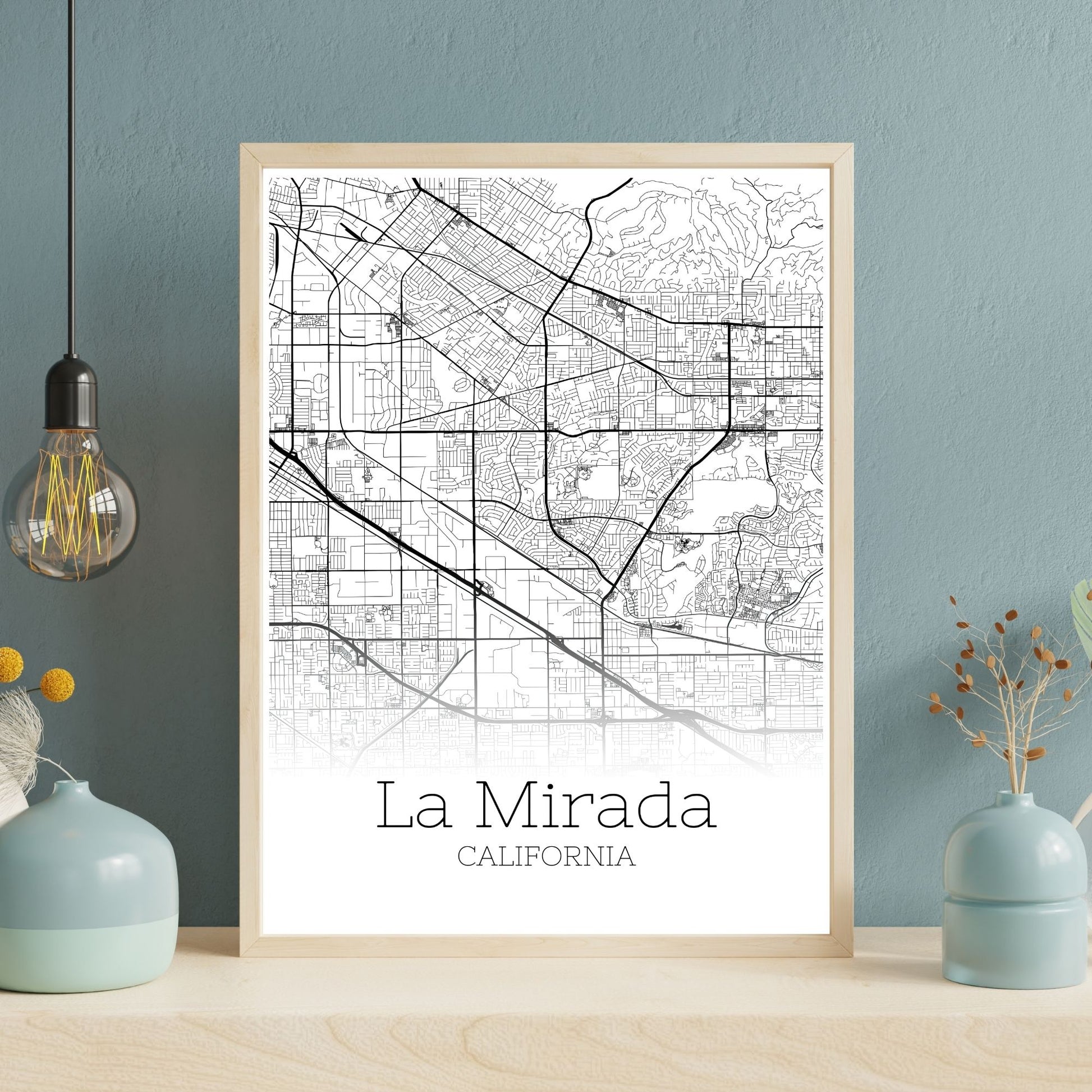 La Mirada California City Map Poster - GroovyGrove