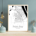 Palm Bay Florida City Map Poster - GroovyGrove