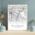 Pico Rivera California City Map Poster - GroovyGrove