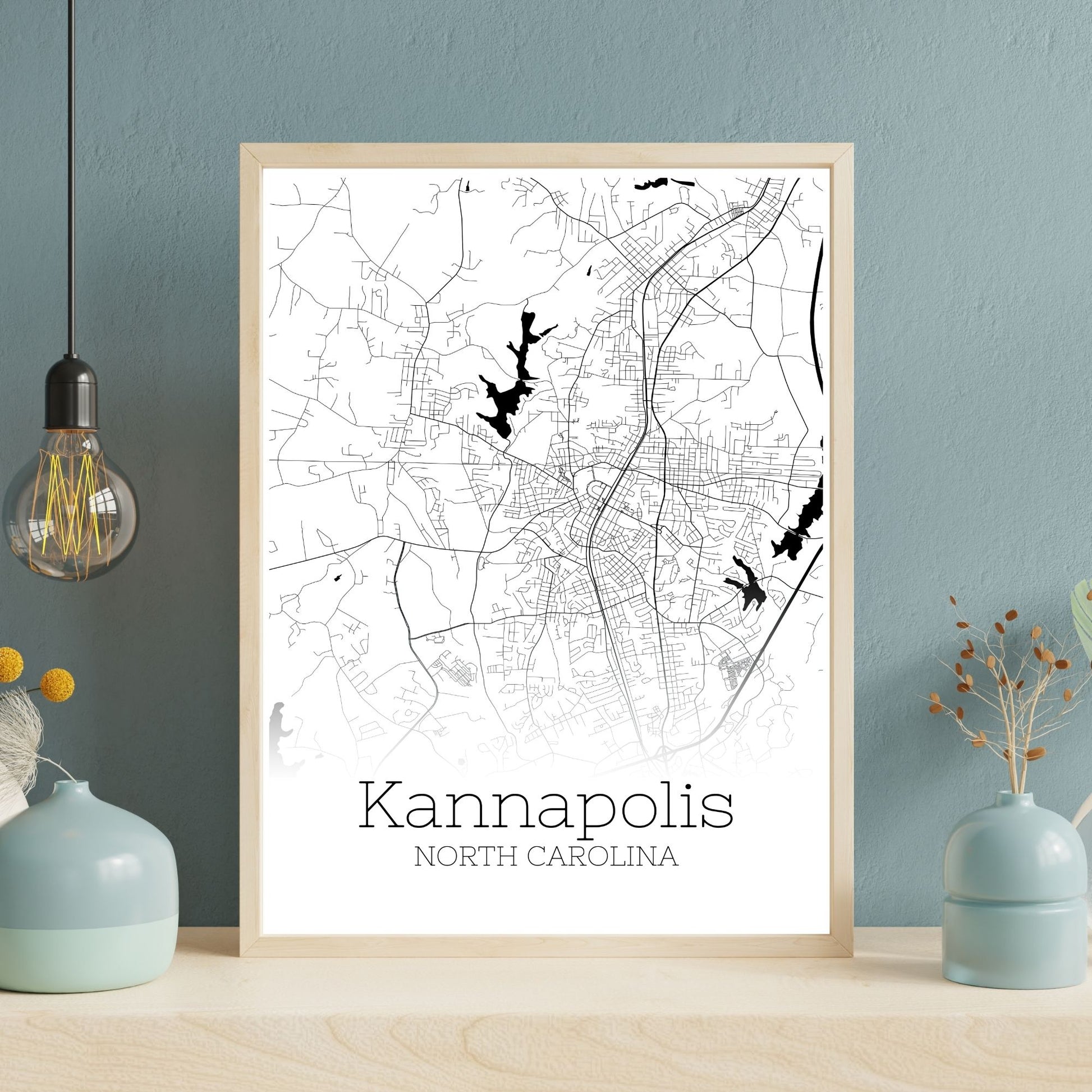 Kannapolis North Carolina City Map Poster - GroovyGrove