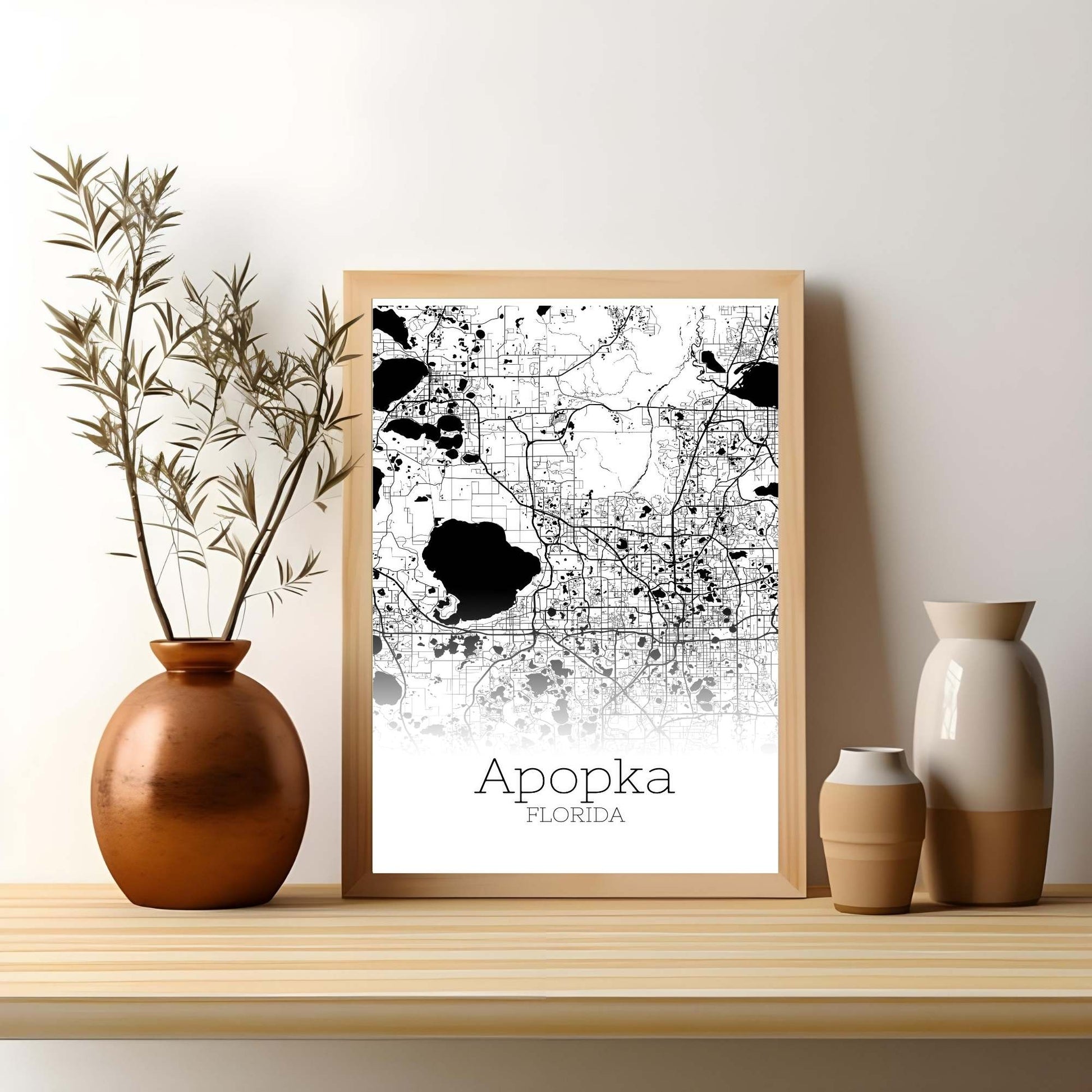 Apopka Florida City Map Poster - GroovyGrove