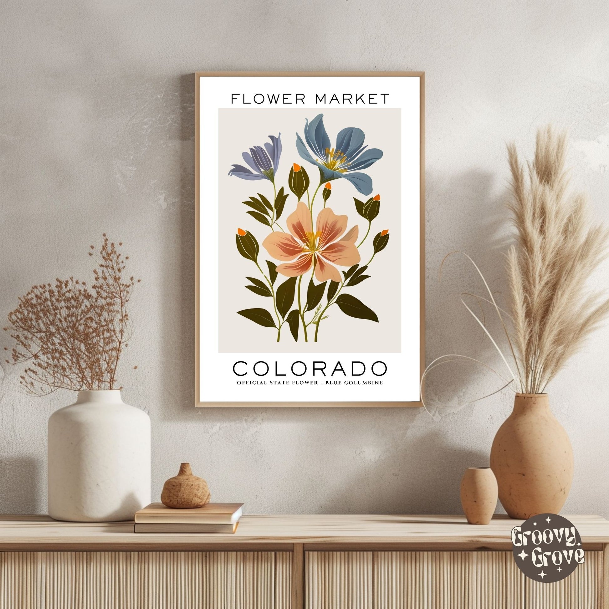 Colorado Flower Market Poster - GroovyGrove