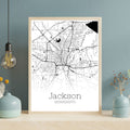 Jackson Mississippi City Map Poster - GroovyGrove