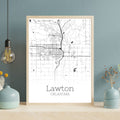 Lawton Oklahoma City Map Poster - GroovyGrove