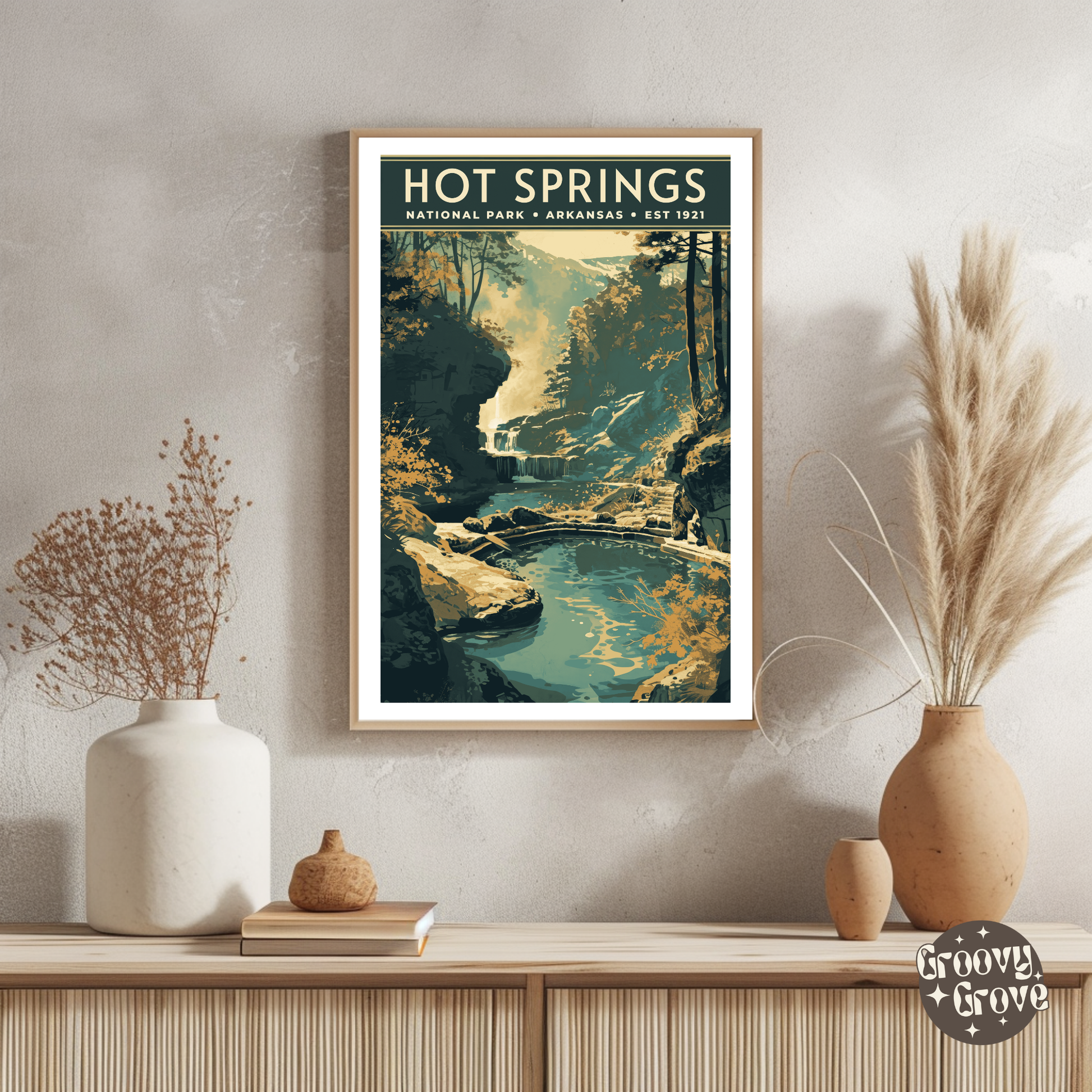 Hot Springs National Park Vintage Poster - GroovyGrove