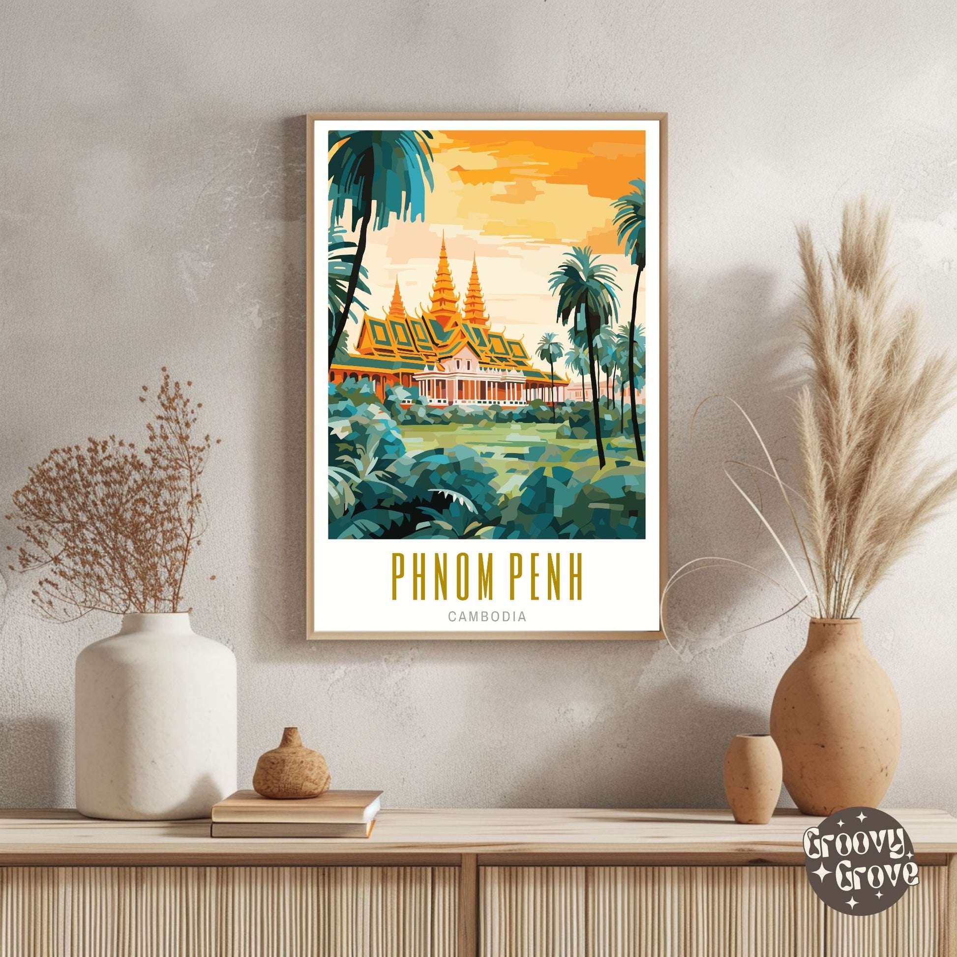 Phnom Penh Cambodia Poster - GroovyGrove