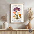 South Dakota Flower Market Poster - GroovyGrove