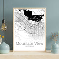 Mountain View California City Map Poster - GroovyGrove