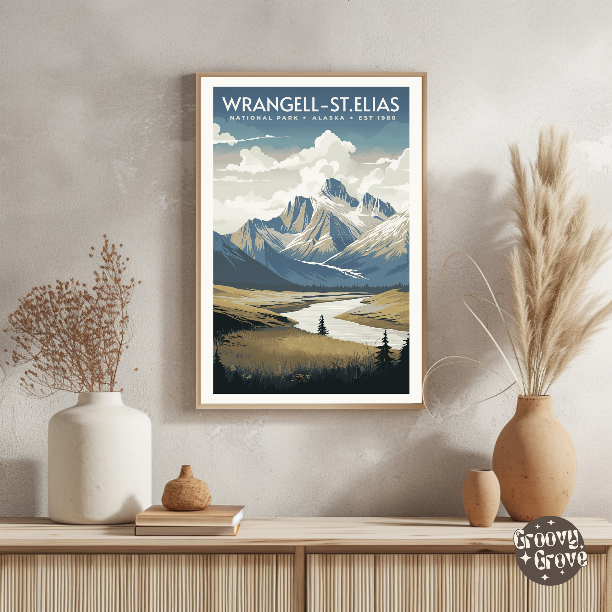 Wrangell–St. Elias National Park Vintage Poster - GroovyGrove