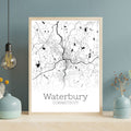 Waterbury Connecticut City Map Poster - GroovyGrove